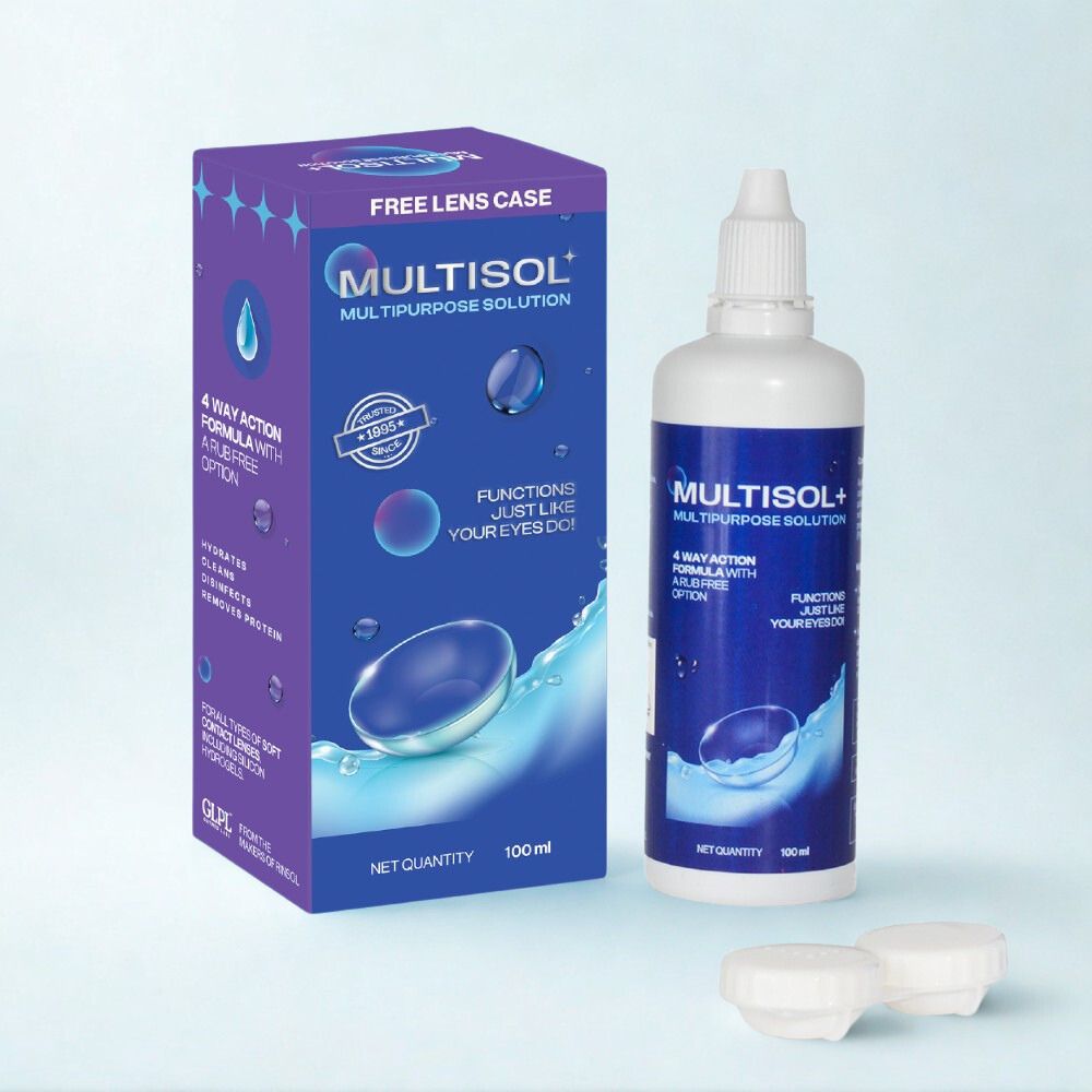 MULTISOL PLUS Contact Lens Multipurpose Solution + 1 FREE Lens Case