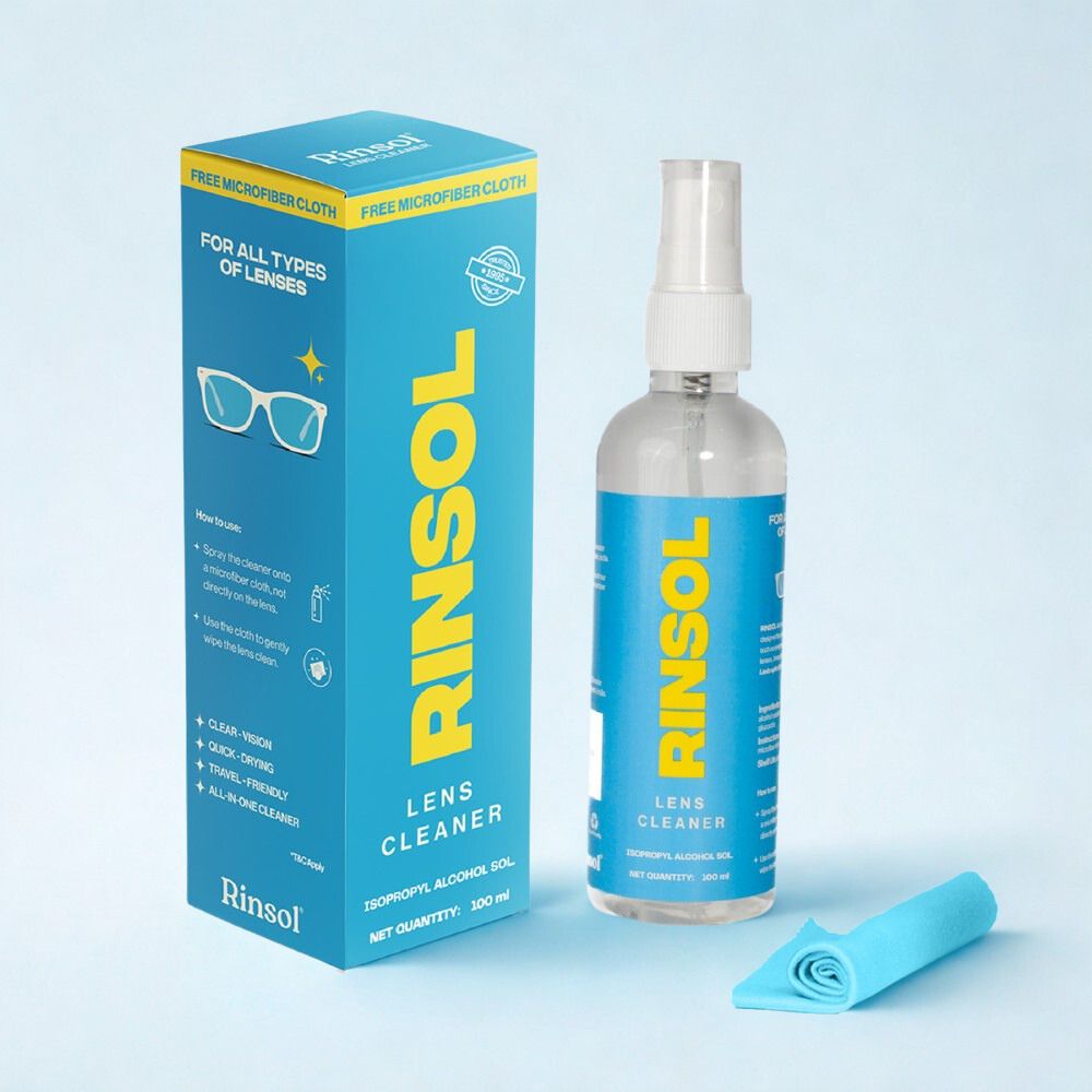 Rinsol Lens Cleaner Kit + 1 Microfiber Cloth