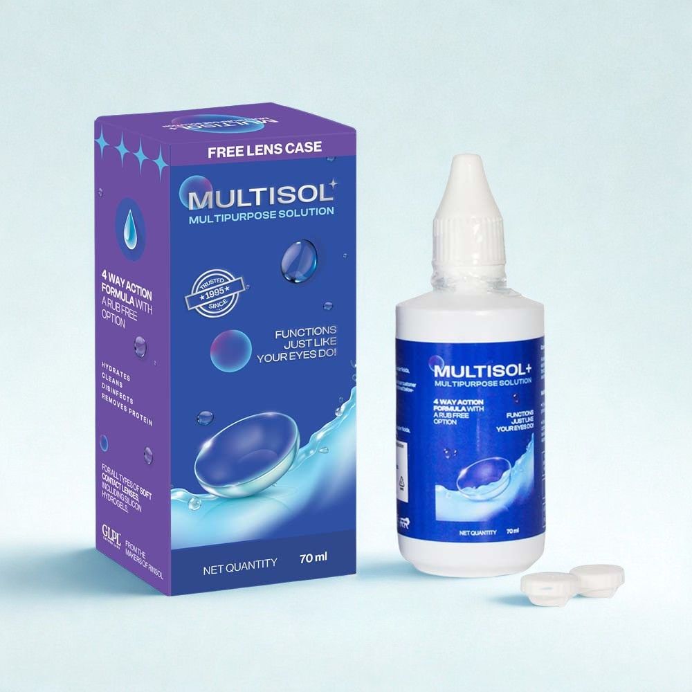 MULTISOL PLUS Contact Lens Multipurpose Solution + 1 FREE Lens Case