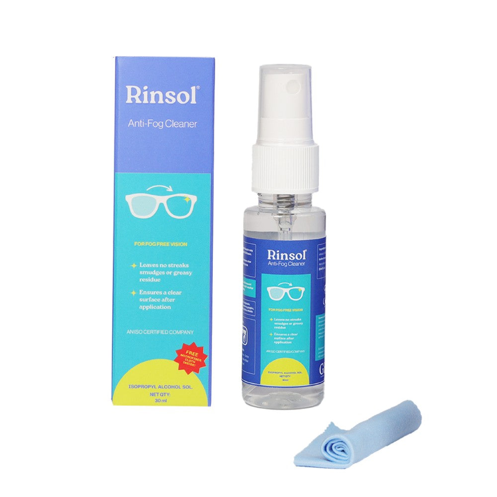 Anti-Fog Cleaner Kit 30ml with Free Microfiber Cloth