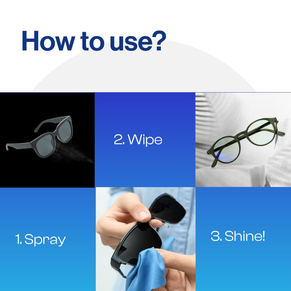 Anti-Fog Cleaner Kit 30ml with Free Microfiber Cloth