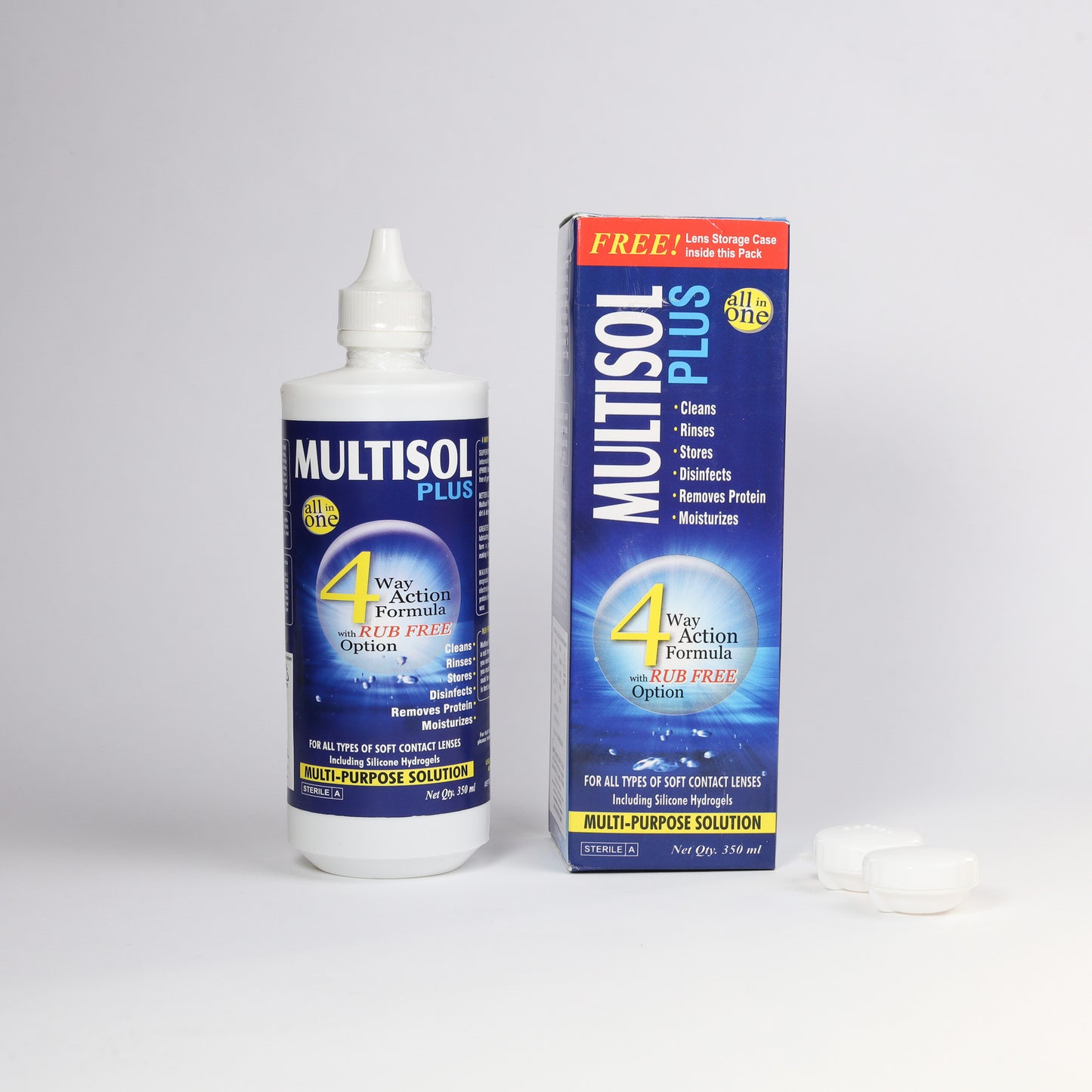 MULTISOL PLUS Contact Lens Multipurpose Solution + 1 FREE Lens Case
